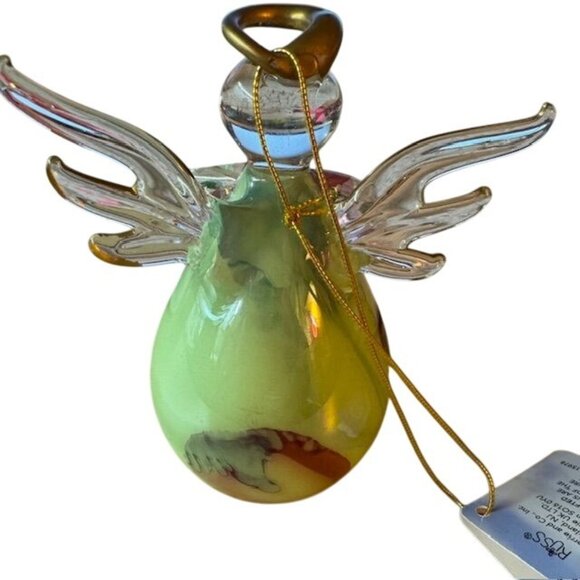 Russ Angel Of The Month August Figurine With Gladiolus Flower Glass Ornament - Picture 4 of 8